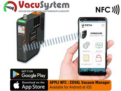 Eżektor GVMAX HD IO-Link Coval Pompa eżektorowa inżektor NFC